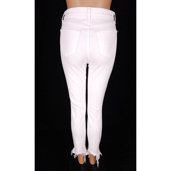 L'AGENCE High Line Jeans Size 25 Womens Blanc Destruct $435 - Picture 5 of 13